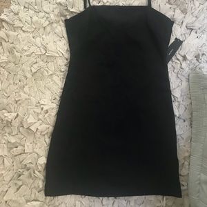 Black tie back dress